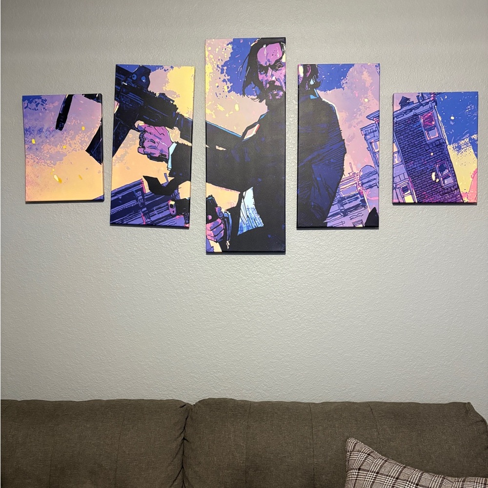 John Wick Multi Panel Canvas Art